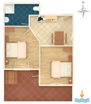 Apartamentos com terraço Orebić, Dalmácia do Sul