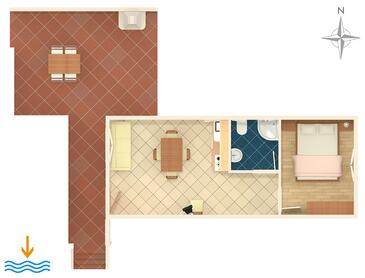 Apartamentos com terraço Orebić, Dalmácia do Sul