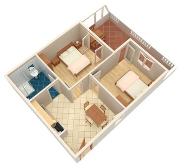 Apartamentos com terraço Orebić, Dalmácia do Sul