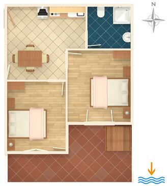 Apartamentos com terraço Orebić, Dalmácia do Sul