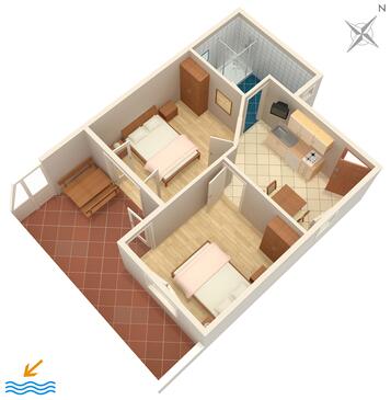 Apartamentos com terraço Orebić, Dalmácia do Sul