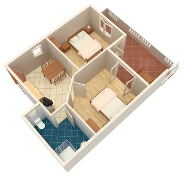 Apartamentos com terraço Orebić, Dalmácia do Sul