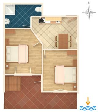 Apartamentos com terraço Orebić, Dalmácia do Sul