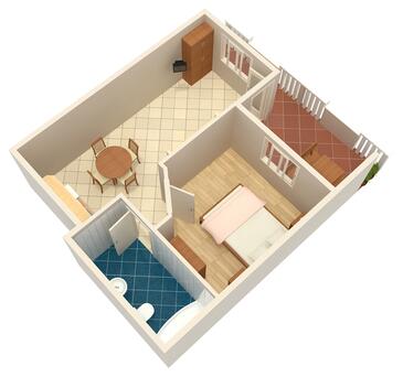 Apartamentos com terraço Orebić, Dalmácia do Sul