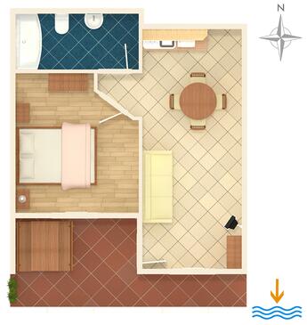 Apartamentos com terraço Orebić, Dalmácia do Sul