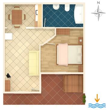 Apartamentos com terraço Orebić, Dalmácia do Sul