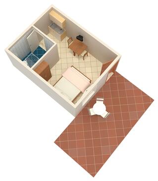 Apartamentos com terraço Orebić, Dalmácia do Sul