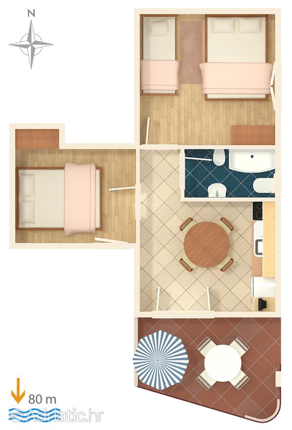 A-4584-a - Private accommodation - Apartments by the sea Ivan Dolac, Hvar