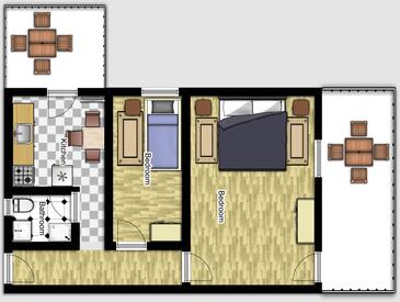 Zaraće (Gdinj), Proiect în unitate de cazare tip apartment, WiFi.