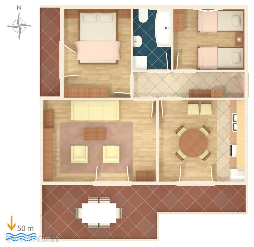 A-471-a - Private accommodation - Apartments by the sea Grebaštica, Šibenik