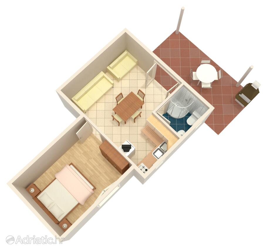 A-471-d - Private accommodation - Apartments by the sea Grebaštica, Šibenik