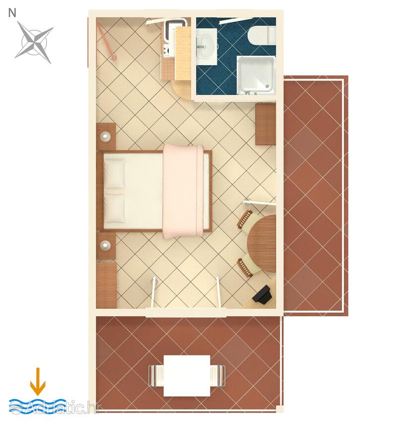 AS-4801-a - Private accommodation - Apartments by the sea Selce, Crikvenica