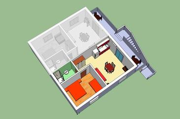 Murter, Plan in the apartment, WiFi.