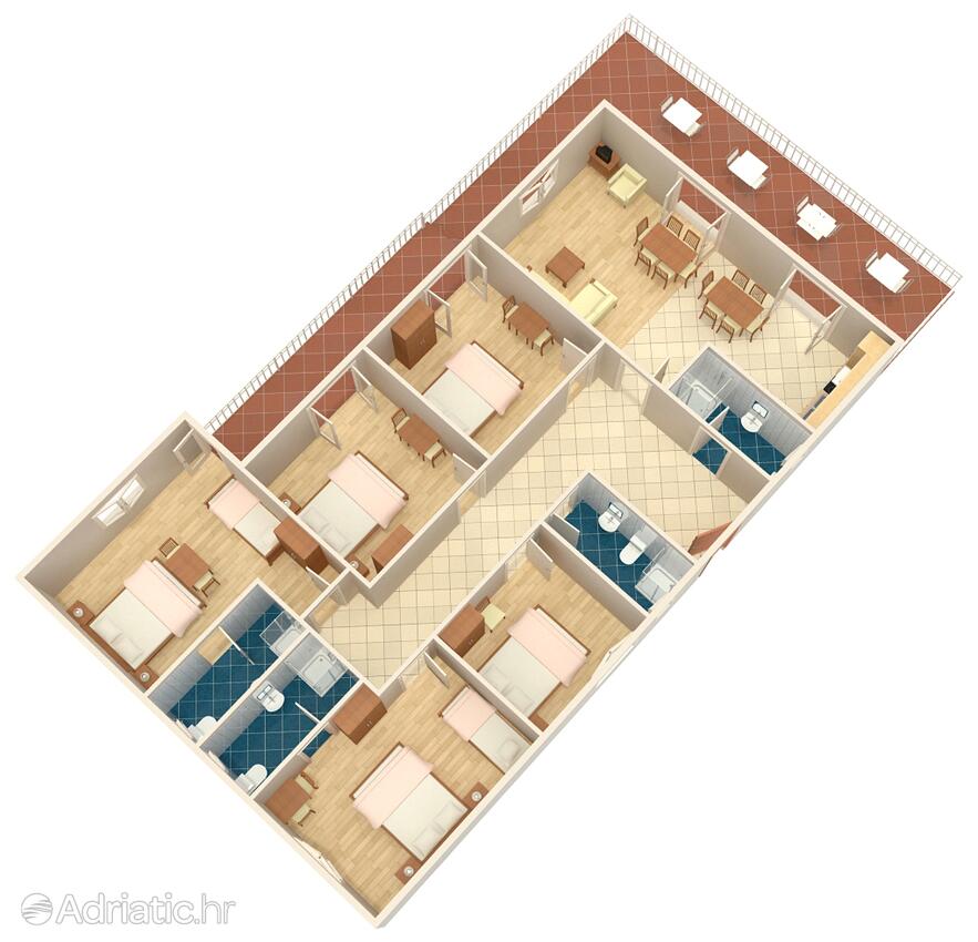 A-5219-a - Private accommodation - Apartments with a parking space Kaštel Štafilić, Kaštela