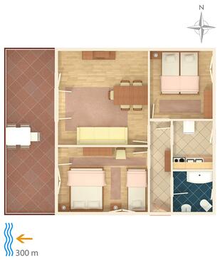 Apartments with terrace Njivice, Kvarner