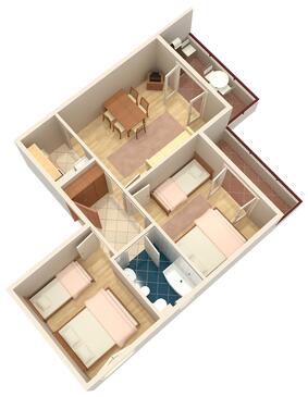 Apartments with terrace Njivice, Kvarner