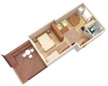 Apartments with terrace Njivice, Kvarner