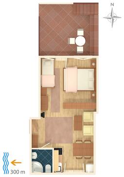 Apartments with terrace Njivice, Kvarner