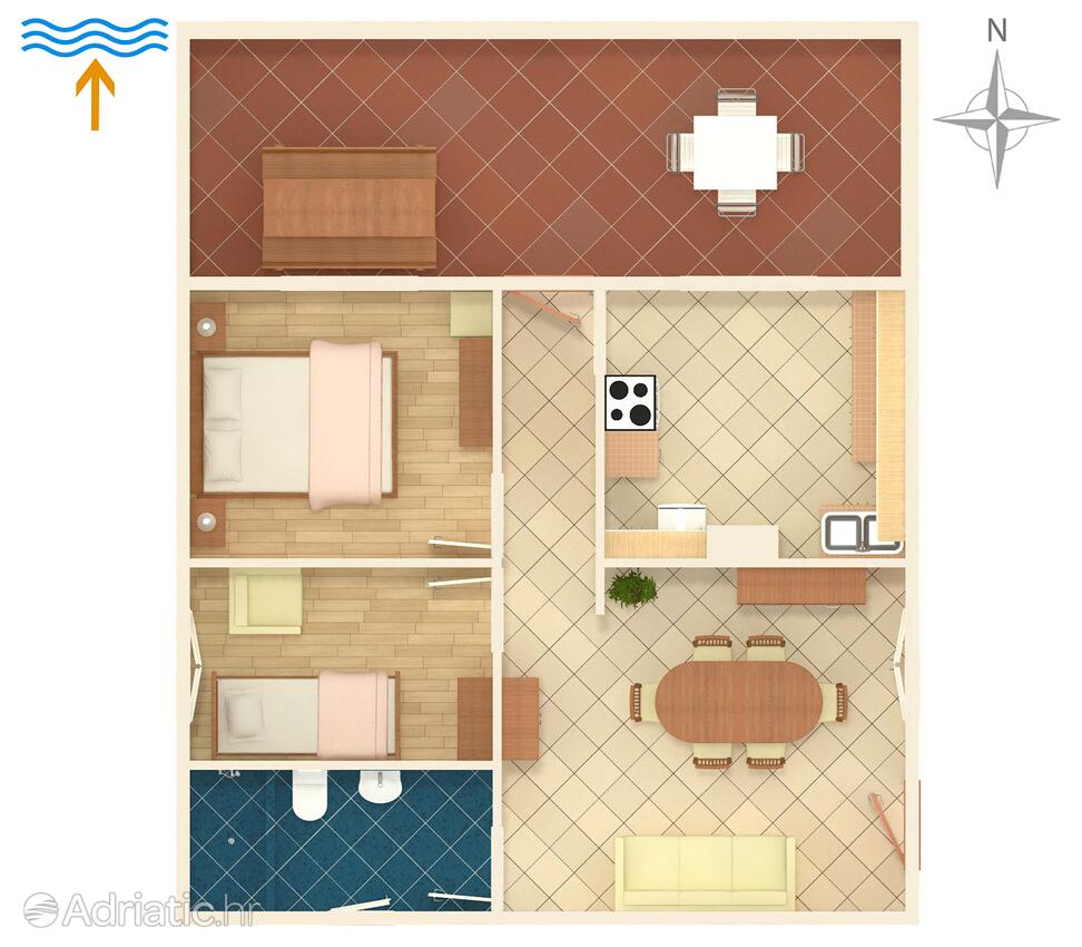 A-543-a - Alloggi privati - Appartamenti accanto al mare Prigradica, Curzola - Korčula