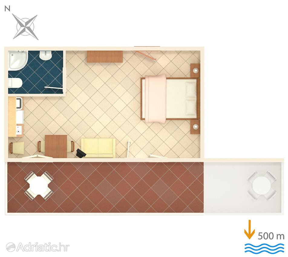 AS-6178-a - Private accommodation - Apartments with a parking space Vodice