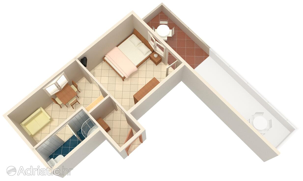 AS-6178-b - Private accommodation - Apartments with a parking space Vodice