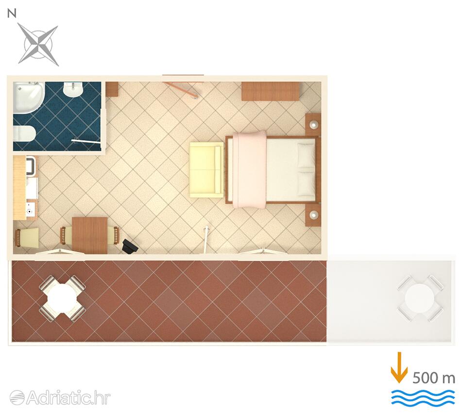 AS-6178-d - Private accommodation - Apartments with a parking space Vodice