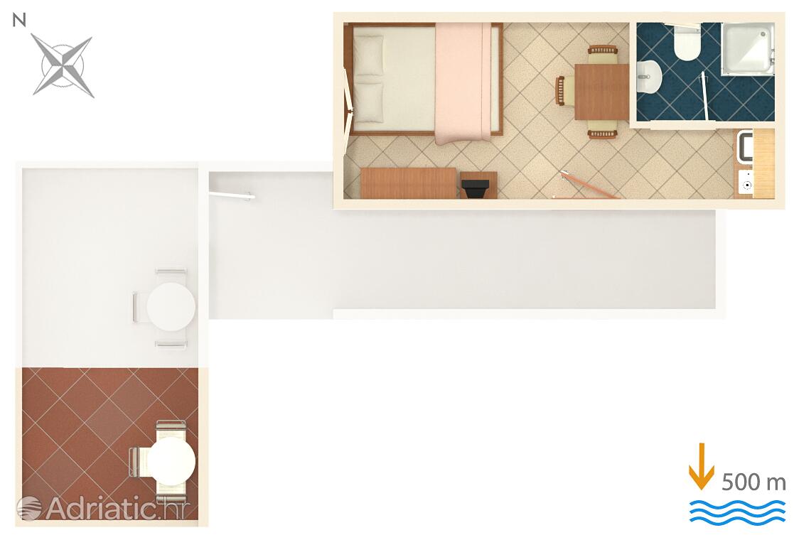 AS-6178-e - Private accommodation - Apartments with a parking space Vodice
