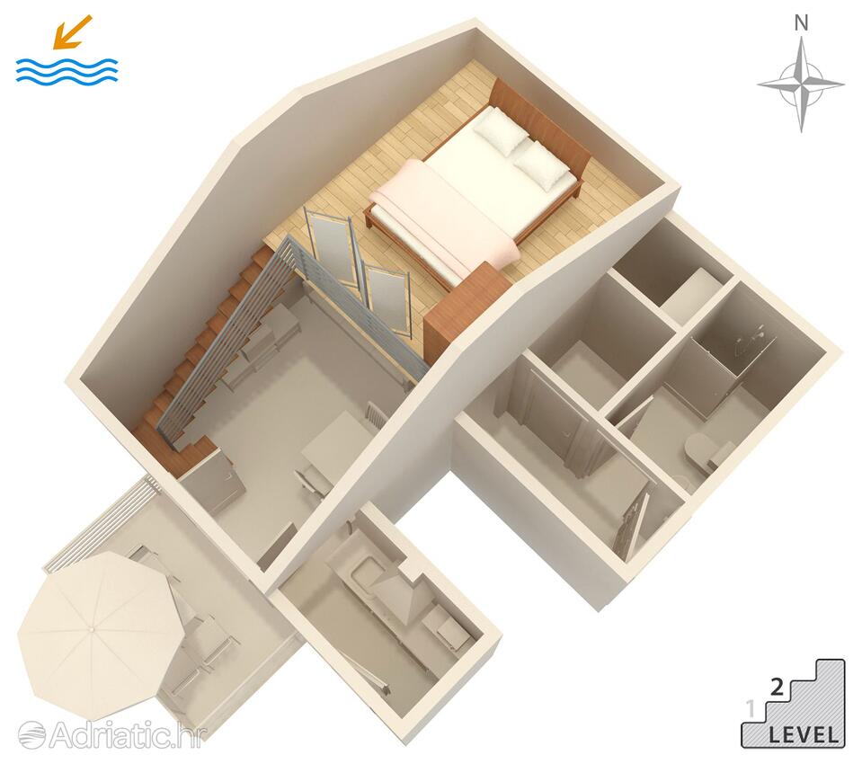 A-6661-b - Private accommodation - Apartments by the sea Gradac, Makarska