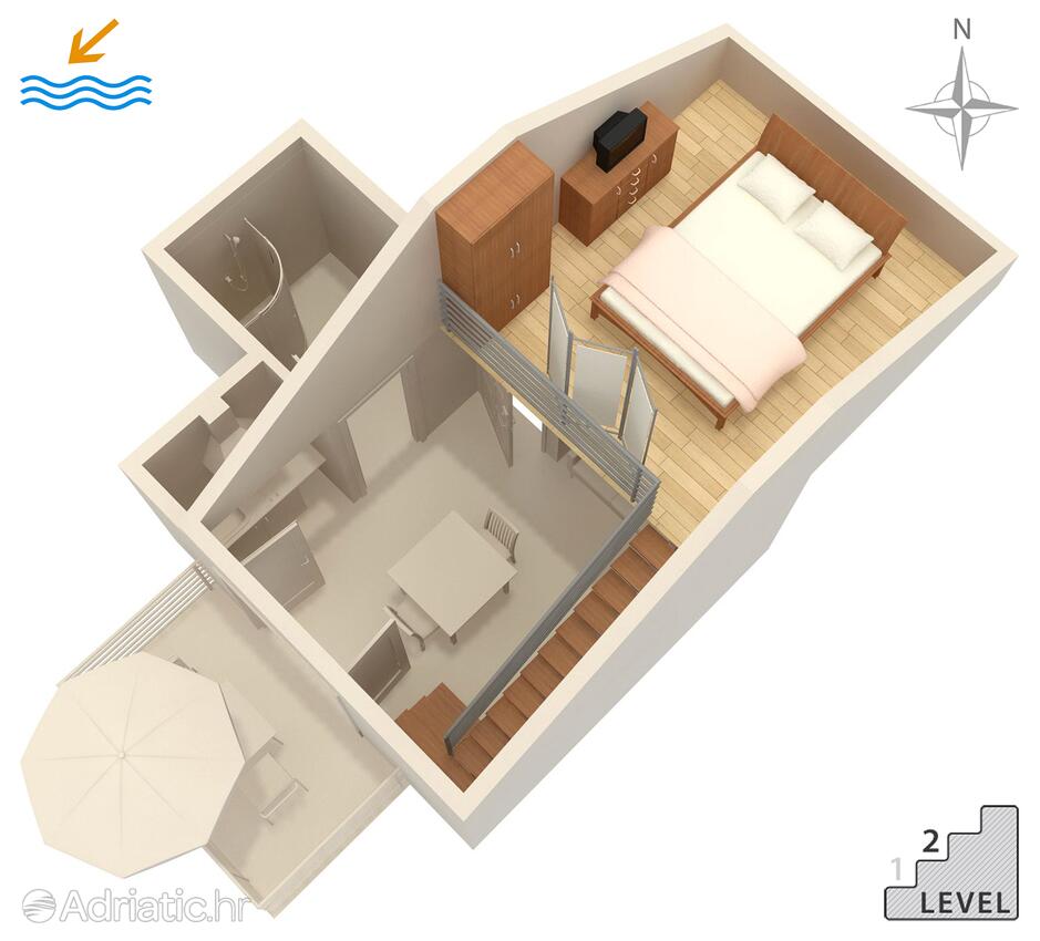 AS-6661-b - Private accommodation - Apartments by the sea Gradac, Makarska