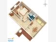 Baška Voda, plattegrond in accommodatietype apartment, WiFi.