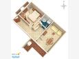 Baška Voda, plattegrond in accommodatietype apartment, WiFi.