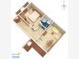 Baška Voda, plattegrond in accommodatietype apartment, WiFi.