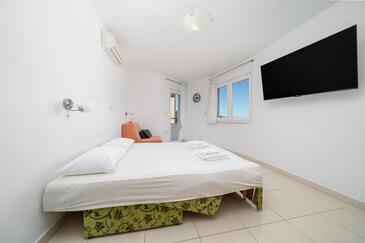 Baška Voda, Woonkamer in accommodatietype apartment, airconditioning beschikbaar en WiFi.