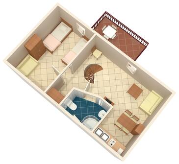 Apartamentos com terraço Baška Voda, Dalmácia Central