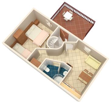 Apartamentos com terraço Baška Voda, Dalmácia Central