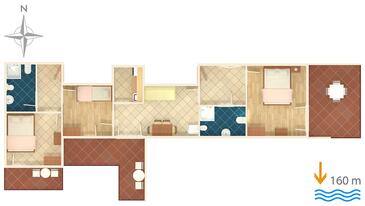 Apartamentos con balcón Baška Voda, Dalmacia Central