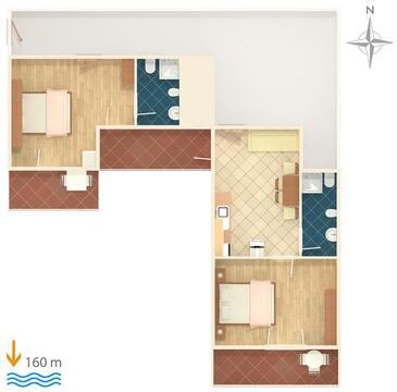 Apartamentos con balcón Baška Voda, Dalmacia Central