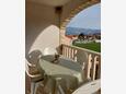 Postira, Terrasse dans l’hébergement en type apartment, avec la vue sur la mer, animaux acceptés et WiFi.