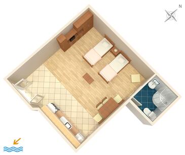 План Split, План в размещении типа studio-apartment, WiFi.