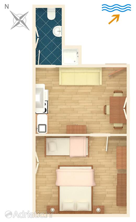 A-8094-a - Privat overnatting - Leiligheter med internett Beli, Cres