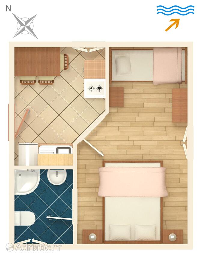 A-8094-b - Privat overnatting - Leiligheter med internett Beli, Cres