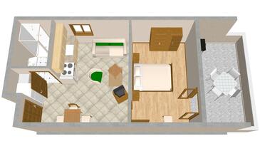 Apartmány s terasou Tisno, Severní Dalmácie