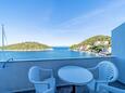 Zaklopatica, Terrasse dans l’hébergement en type apartment, avec la vue sur la mer et WiFi.