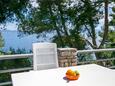 Fabrice, Terrasse 1 - vue dans l’hébergement en type house, animaux acceptés et WiFi.