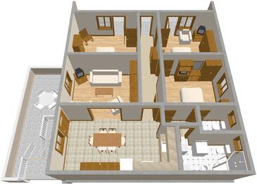 Apartments with terrace Brodarica, North Dalmatia