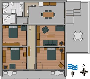 Apartments with terrace Brodarica, North Dalmatia