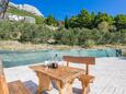 Marušići, Terrasse commune dans l’hébergement en type apartment, avec la vue sur la mer et WiFi.