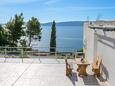 Marušići, Terrasse commune dans l’hébergement en type apartment, avec la vue sur la mer et WiFi.